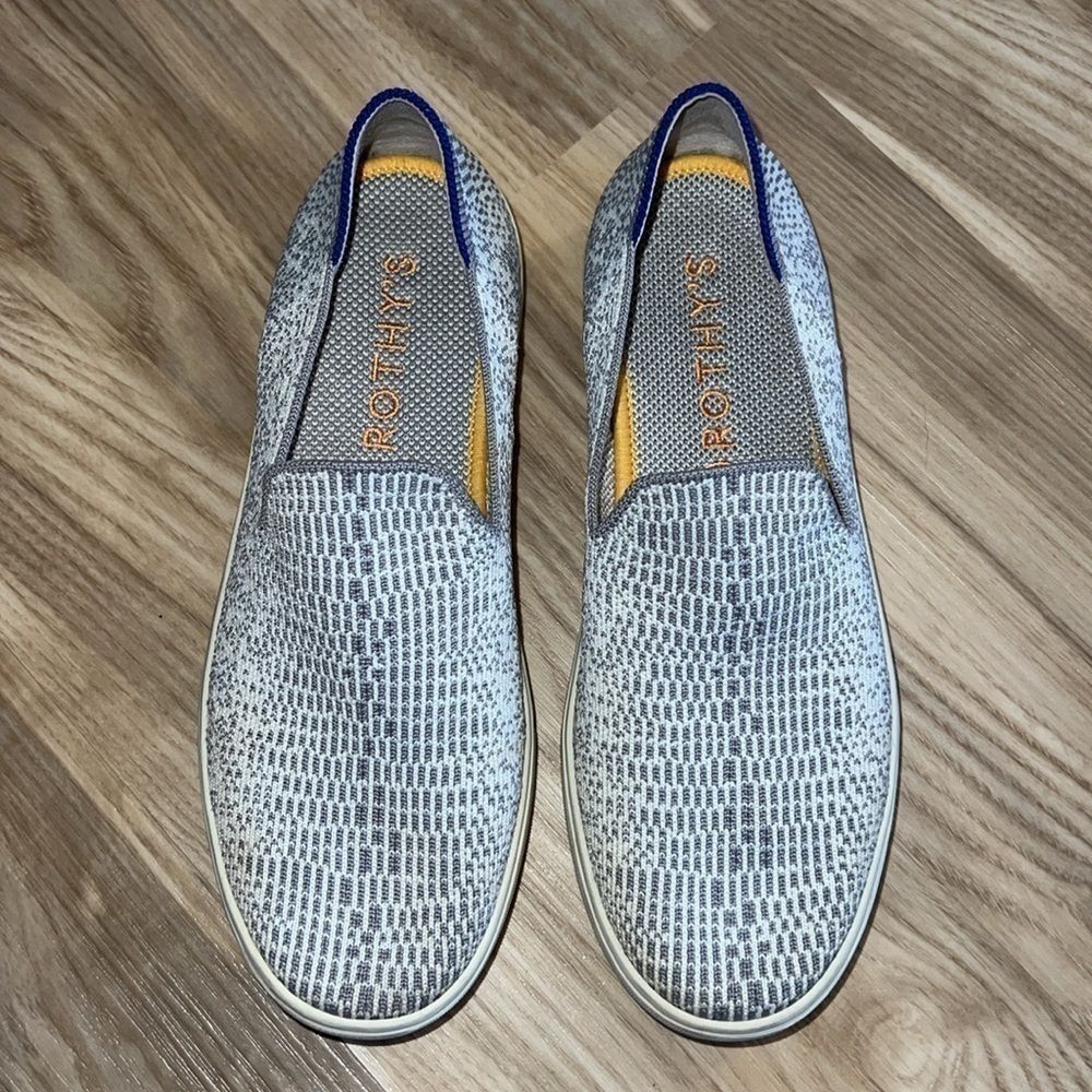 Rothy’s The Original Slip On Sneaker White Gray Opal Python. Size 6.5. - Picture 5 of 7